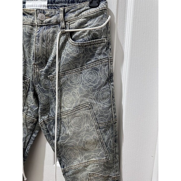 Lifted Anchors Los Angeles Patch-Work Rose Denim Skinny Jeans Size 28/32L Men's - Picture 14 of 14